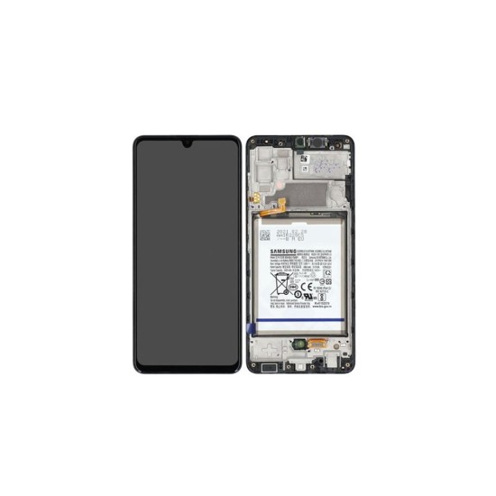 TOUCH+DISPLAY COM FRAME E BATERIA SAMSUNG GALAXY A32 4G/A325 2021 6.4" SERVICE PACK PRETO